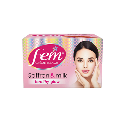 Fem  Bleach Cream Saffron And Milk Healthy Glow